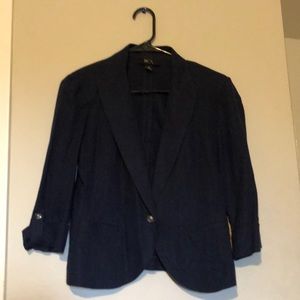 Blue linen blazer